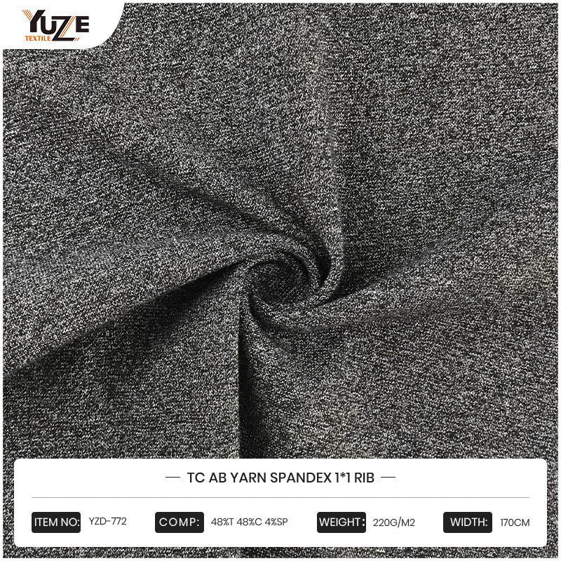 Yzd-772 tc ab yarn spandex 1*1 rjb