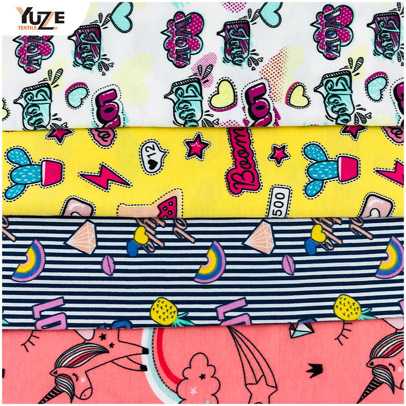 YZS18-273 Impressão de Jersey Poly Spun