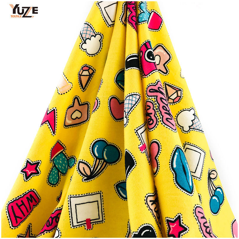 YZS18-278 Poly Spun Spun Jersey Spandex Print