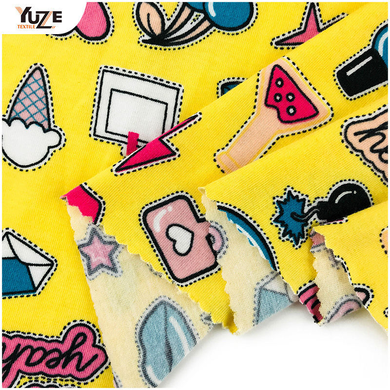 YZS18-278 Poly Spun Spun Jersey Spandex Print