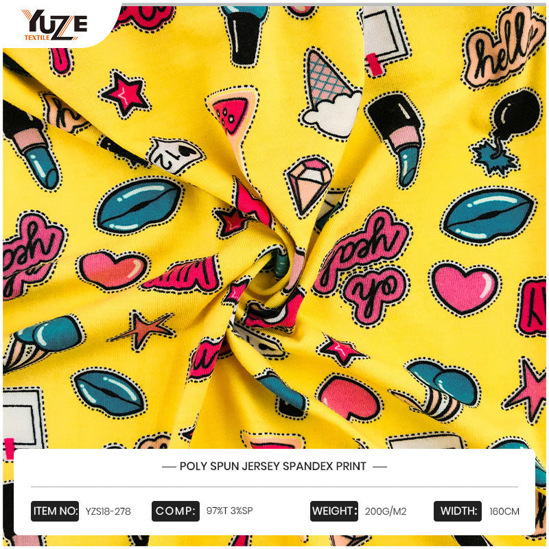 YZS18-278 Poly Spun Spun Jersey Spandex Print
