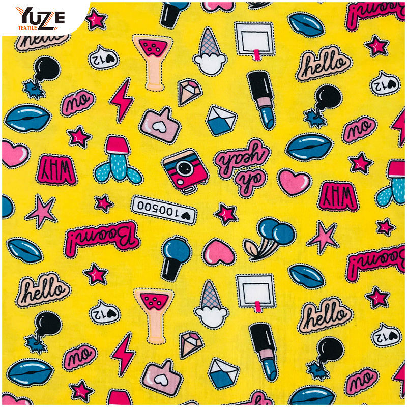 YZS18-278 Poly Spun Spun Jersey Spandex Print