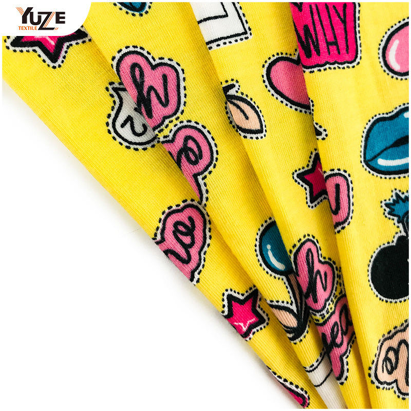 YZS18-278 Poly Spun Spun Jersey Spandex Print