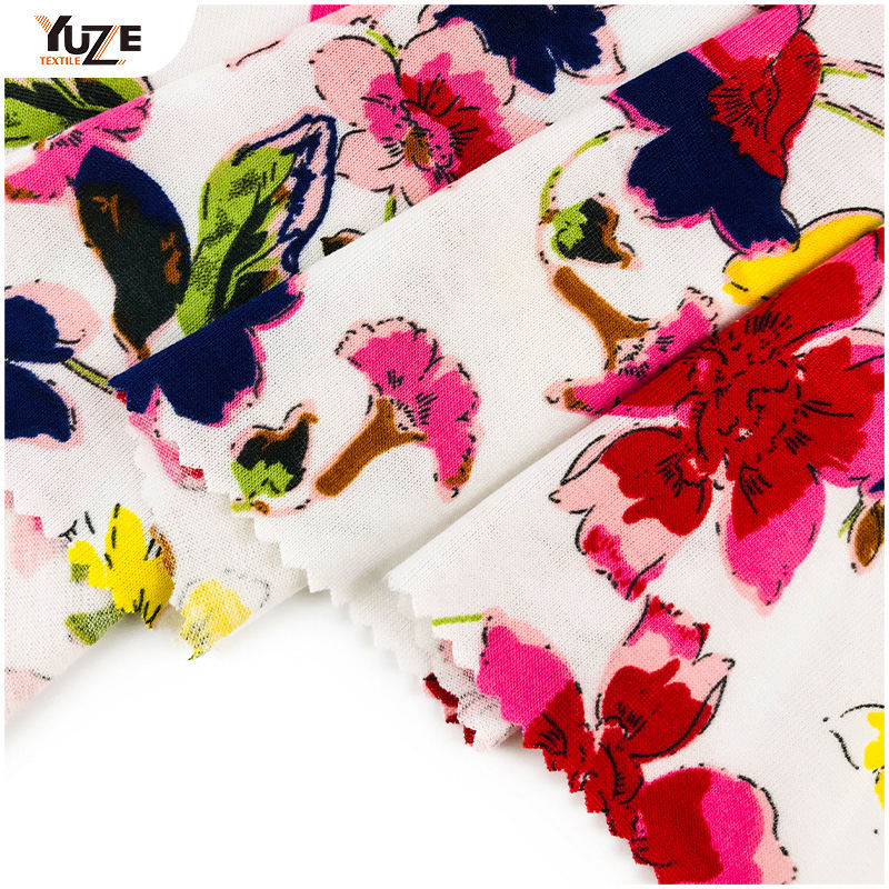 YZS18-455 Prinha de Jersey Poly Spun Spandex