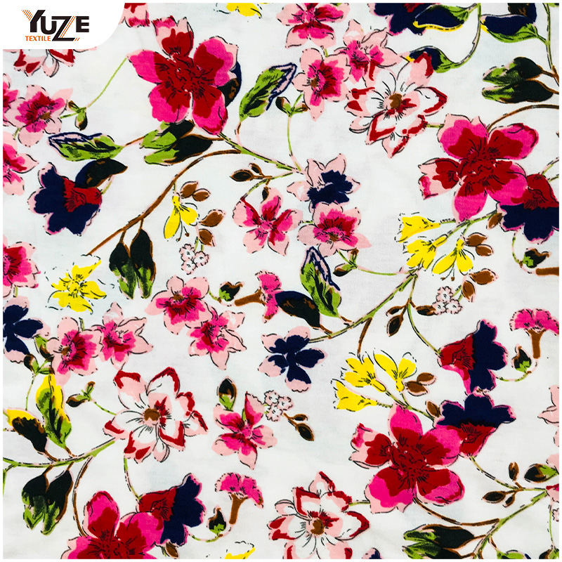 YZS18-455 Prinha de Jersey Poly Spun Spandex