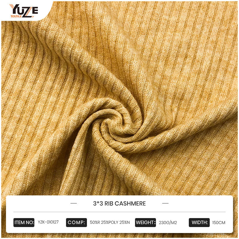 YZK-010127 3*3 Cashmere de costela