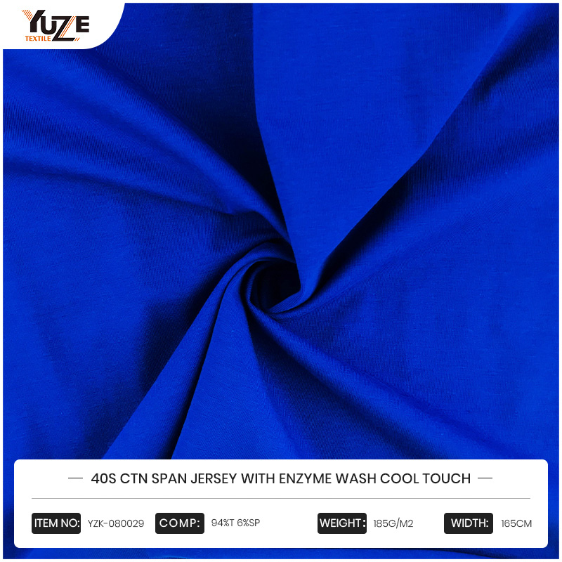 YZK-080029 40S CTN Span Jersey com enzima lavagem YZK-080029 40S CTN Span Jersey com enzima lavagem