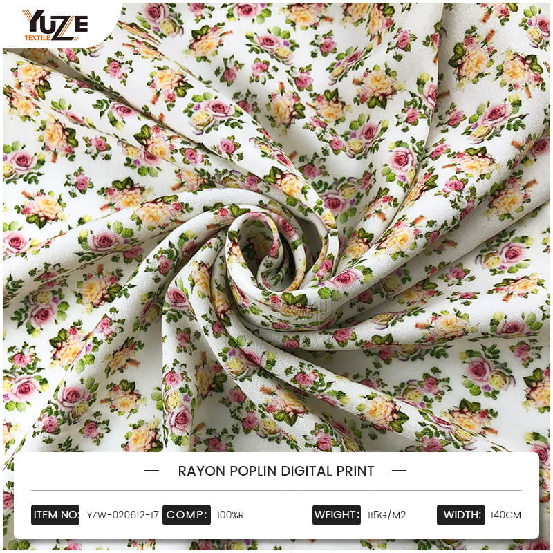 YZW-020612-17 Rayon Poplin Print