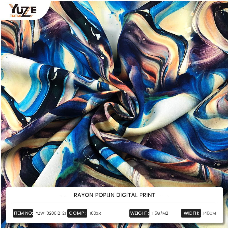 YZW-020612-21 Rayon Poplin Print