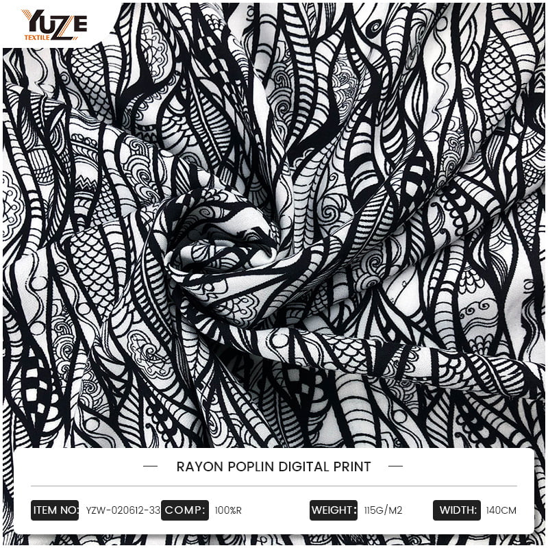 YZW-020612-33 Rayon Poplin Print