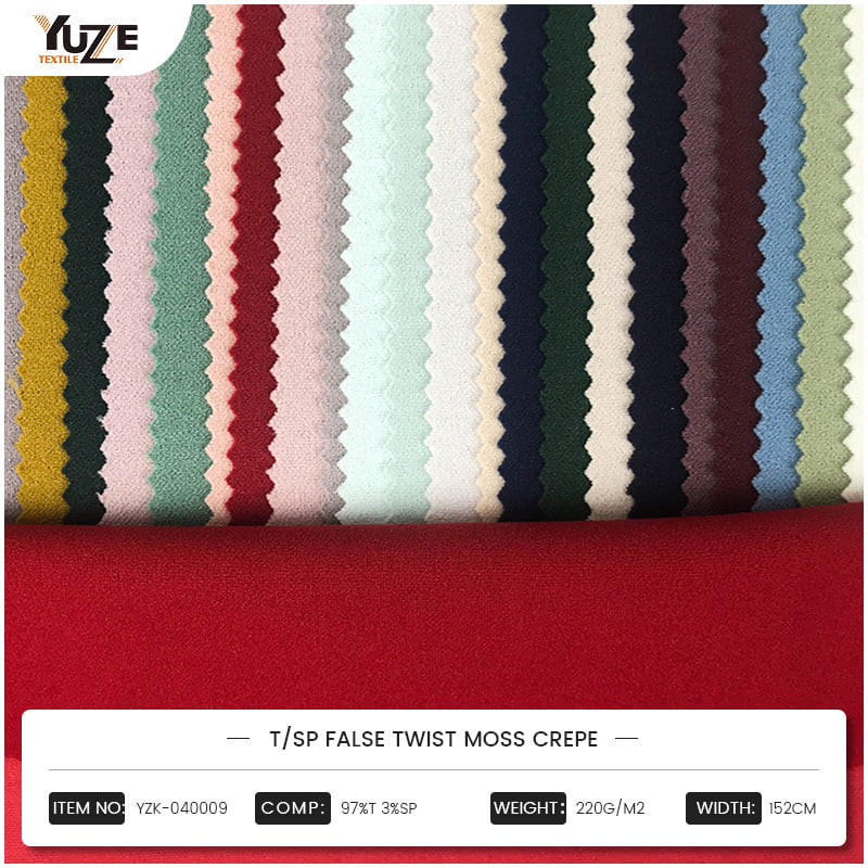 YZK-040009 T/SP Falso Twist Moss Crepe