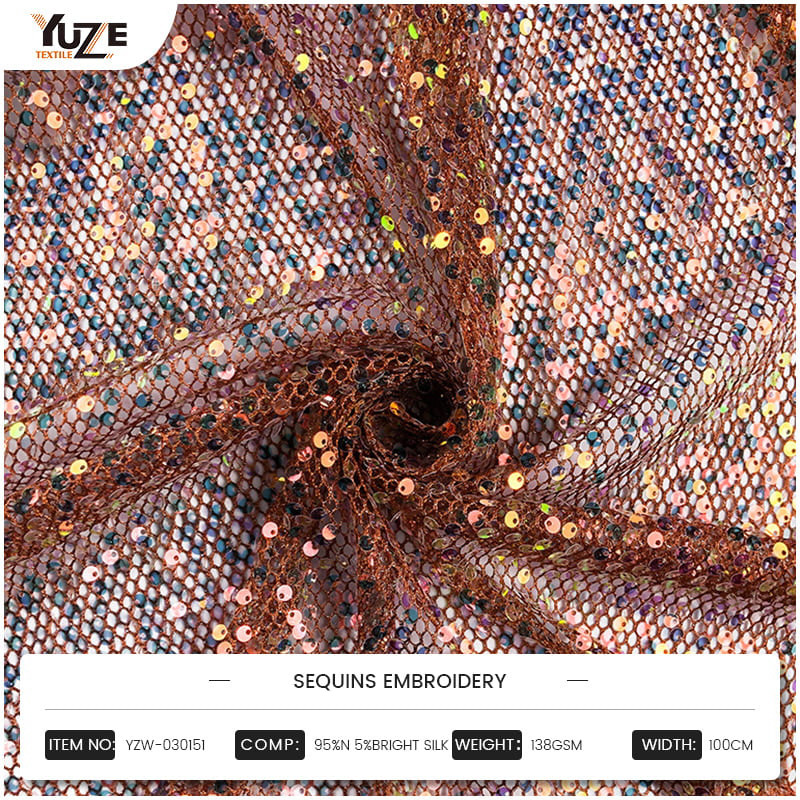 YZW-030151 Bordado de lantejoulas