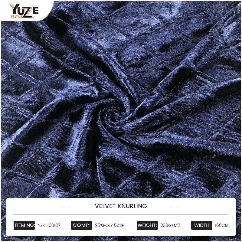 YZK-100107 Velvet Gronnumling: Criando tecidos artísticos para design de moda e casa